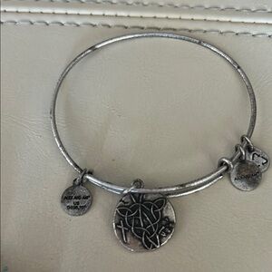 Silver Charm Bangle Bracelet vine joy growth inspiration authentic teacher idea!